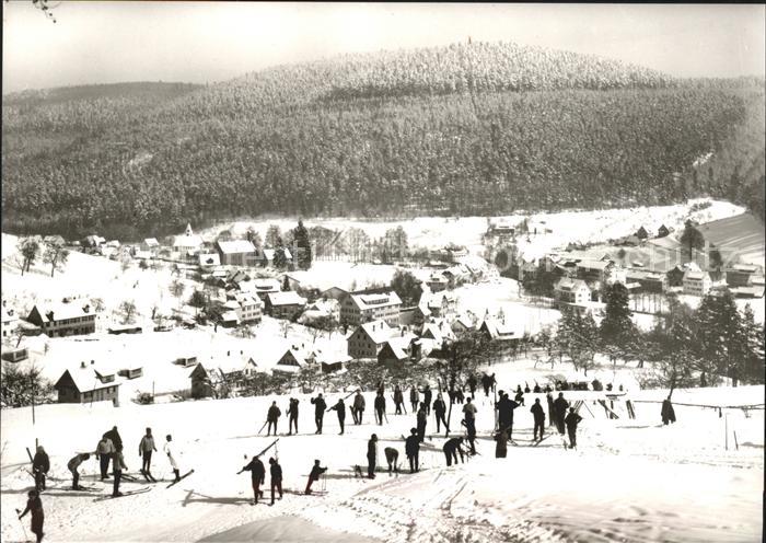 Enzkloesterle Skifahrer Ortsansicht