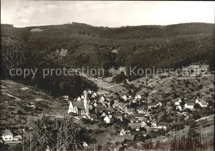 Reichental Ortsansicht Cafe Talblick Kirche