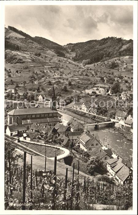 Weisenbach Murgtal Kirche Bruecke Traubengarten