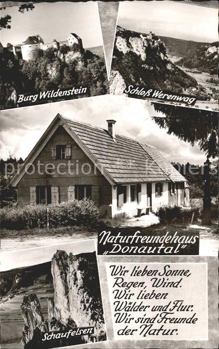 Donautal Burg Wildenstein Schloss Werenwag Naturfreundehaus Schaufelsen