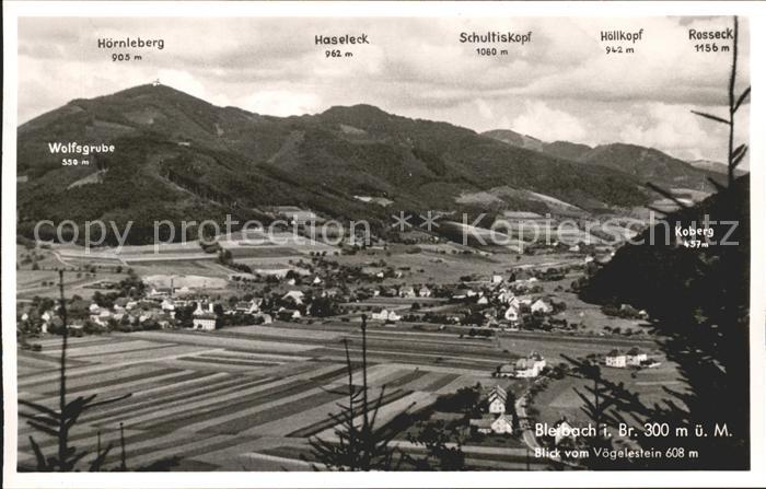 Bleibach Blick vom Voegelestein Schultidkopf Rosseck Hoellkopf