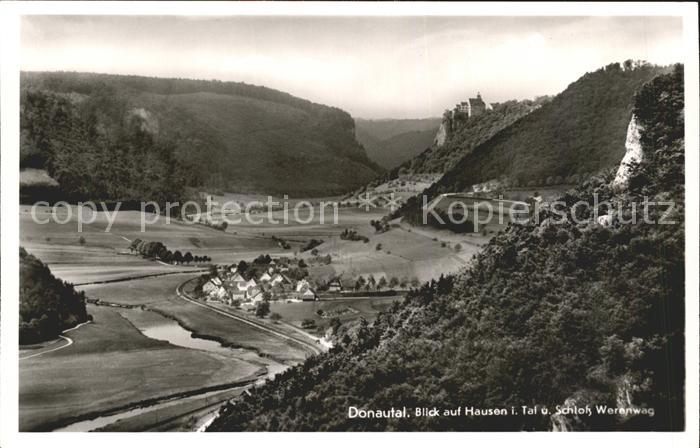 Hausen Tal Donautal Blick auf Schloss Werenwag