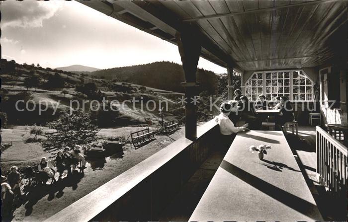 Bad Herrenalb Aschenhuette Schullandheim Terrasse