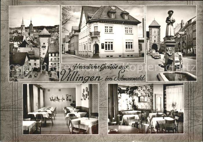 Villingen-Schwenningen Gasthof Schlachthof Brunnen Strassenansicht