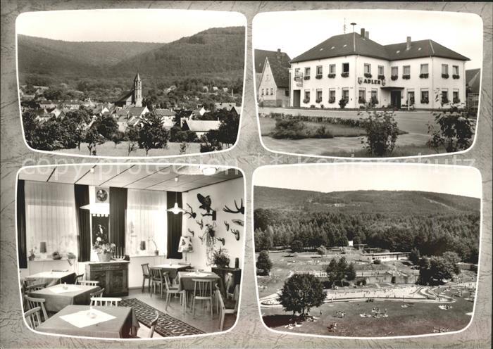 Malsch Karlsruhe Gasthaus Adler Speisesaal Schwimmbad
