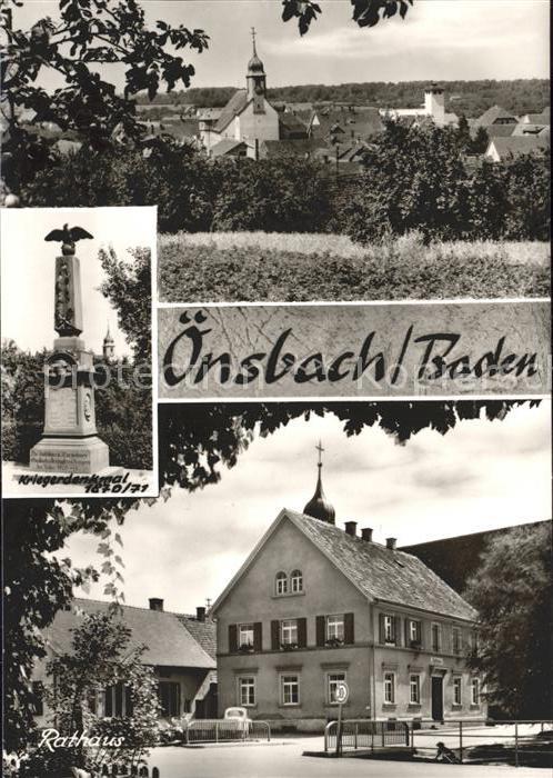 oensbach Kriegerdenkmal Rathaus