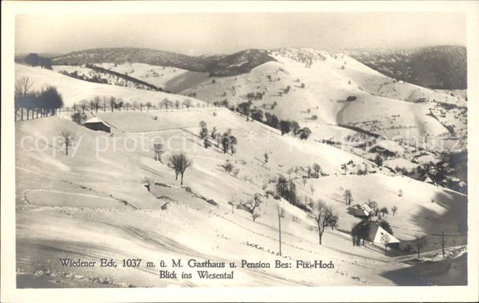 Wiedener Eck Gasthaus Pension Blick Wiesental