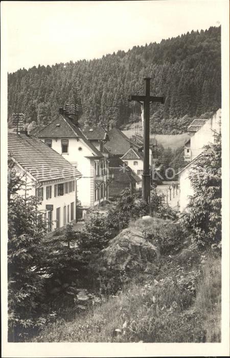 Todtmoos Schwarzwald BW Felsenkreuz Blick vom neuen Schwarzwaldhaus