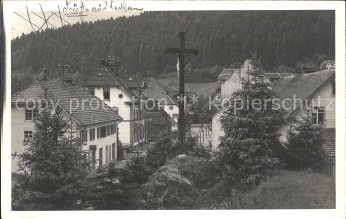 Todtmoos Schwarzwald BW Felsenkreuz Blick vom neuen Schwarzwaldhaus