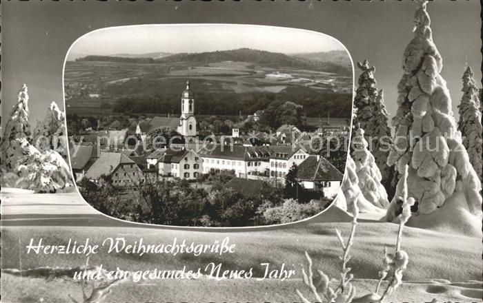 Riegel Kaiserstuhl Glueckwuensche Weihnachten Ortsansicht