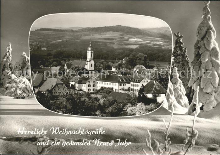 Riegel Kaiserstuhl Glueckwuensche Weihnachten Neues Jahr Ortsansicht