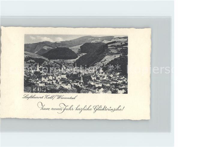 Zell Wiesental Glueckwuensche Neues Jahr Ortsansicht