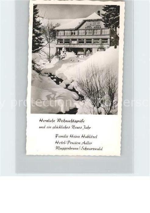 Muggenbrunn Glueckwuensche Weihnachten Neuen Jahr Hotel Adler