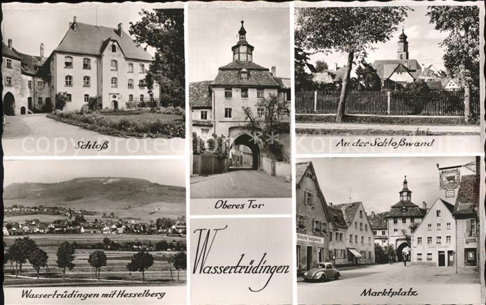 Wassertruedingen Schloss Hesselberg Oberes Tor Marktplatz