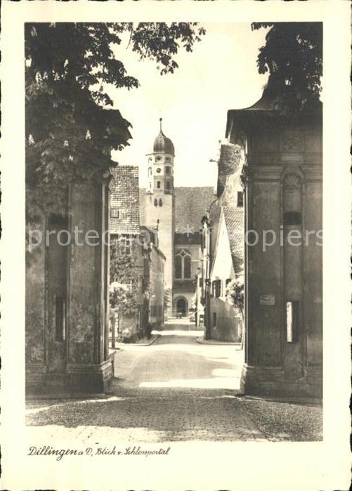 Dillingen Donau Blick vom Schlossportal