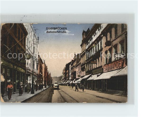 SAARBRueCKEN Saarland Bahnhofstrasse Salamader Strassenbahn