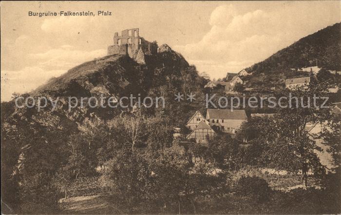 Falkenstein Pfalz Burgruine Bahnpost