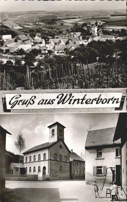 Winterborn Pfalz Kirche Ortsansicht