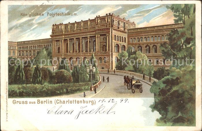 BERLIN  CITY Charlottenburg Kgl. Polytechnikum Litho
