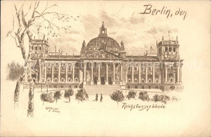 BERLIN  CITY Reichstagsgebaeude Carl Jander