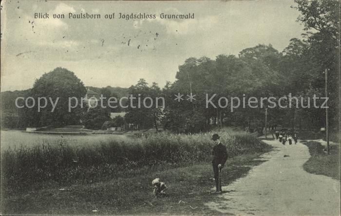 Grunewald Berlin Blick von Paulsborn Jagdschloss