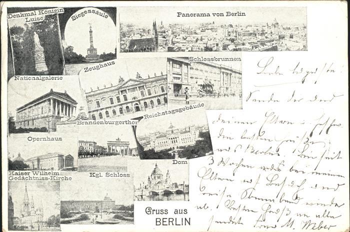 BERLIN  CITY Schlossbrunnen Dom Kgl. Schloss Opernhaus