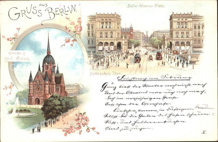 BERLIN  CITY Belle-Alliance-Platz Kirche heil. Kreuz Hallesches Tor