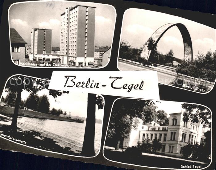 BERLIN  CITY Schloss Tegel Borsig-Bogen Hochhaeuser Strandpromenade