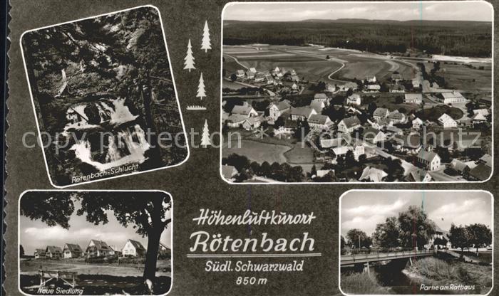 Roetenbach Baden Partie Rathaus Neue Siedlung Roetenbach-Schlucht