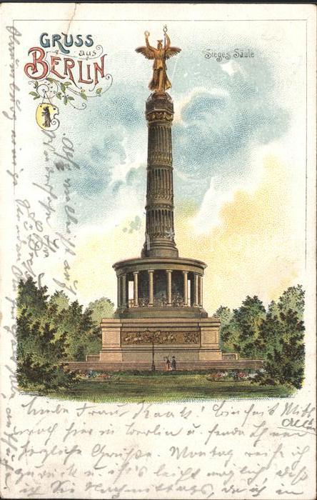 BERLIN  CITY Sieges Saeule Litho