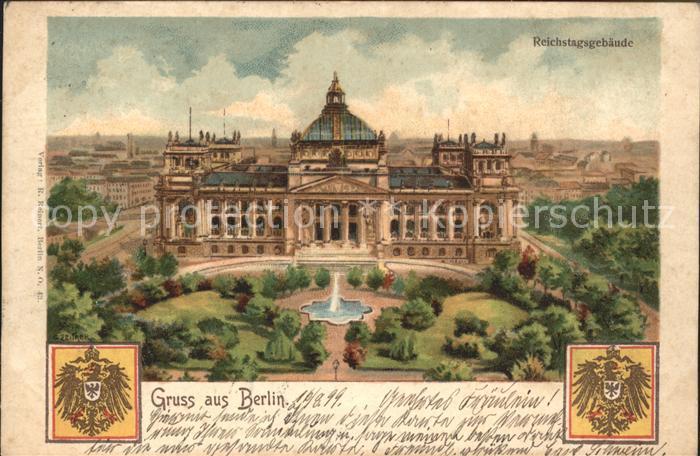 BERLIN  CITY Reichstagsgebaeude Litho