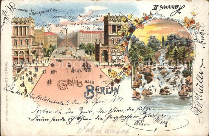 BERLIN  CITY Wasserfall Victoria Park Hallesches Tor
