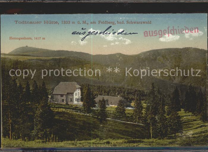 Feldberg Schwarzwald Todtnauer Huette Herzogenhorn