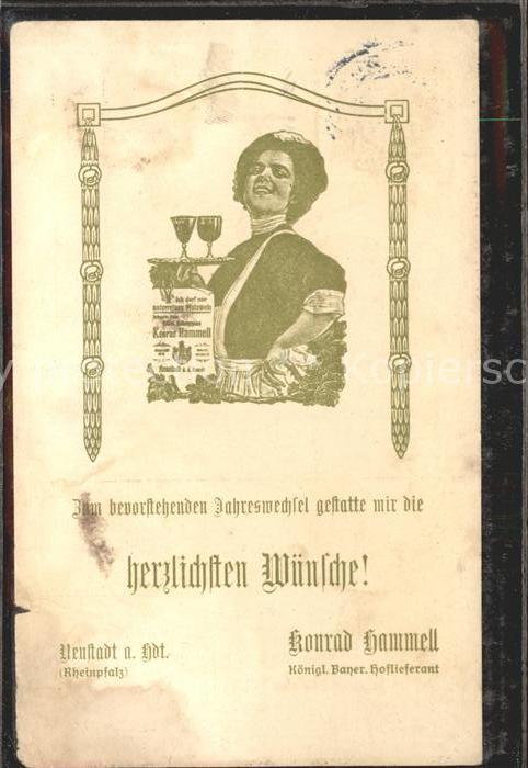 Neustadt Haardt Frau Wein Jahreswechsel Glueckwuensche Konrad Hammell