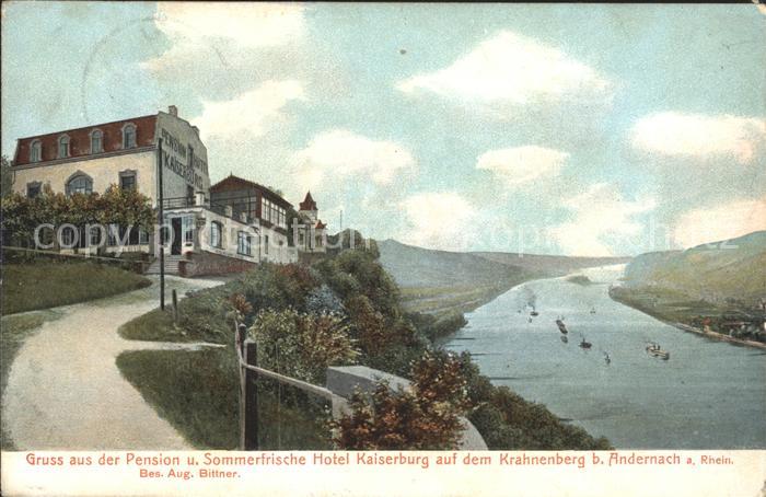 Andernach Rhein Rheinland-Pfalz Pension Sommerfrische Hotel Kaiserburg Krahnenbe