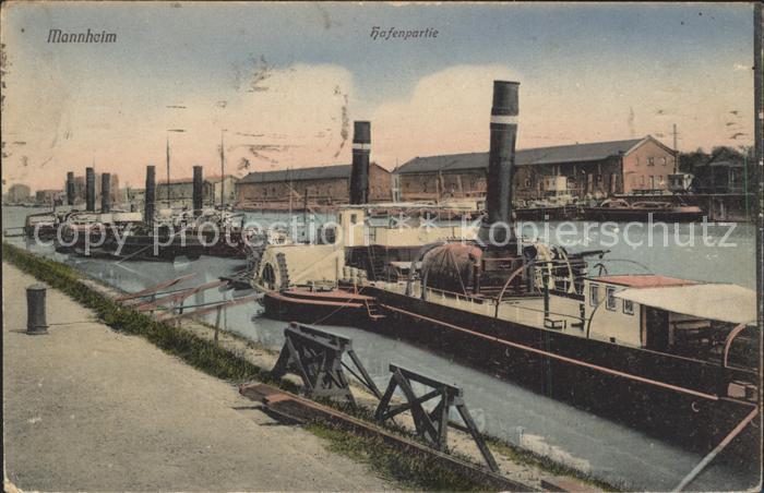 MANNHEIM BW Hafenpartie Lastkahn