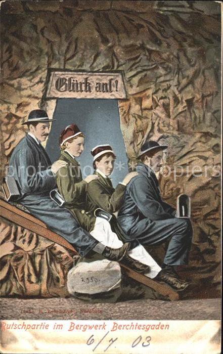 BERCHTESGADEN Bayern Rutschpartie im Bergwerk Berchtesgaden