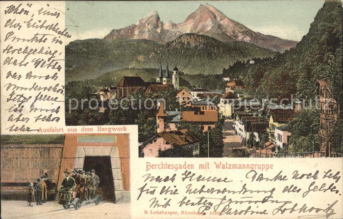 BERCHTESGADEN Bayern mit Watzmanngruppe Bergwerks Ausfahrt