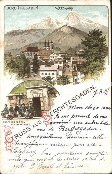 BERCHTESGADEN Bayern Watzmann Bergwerks Ausfahrt