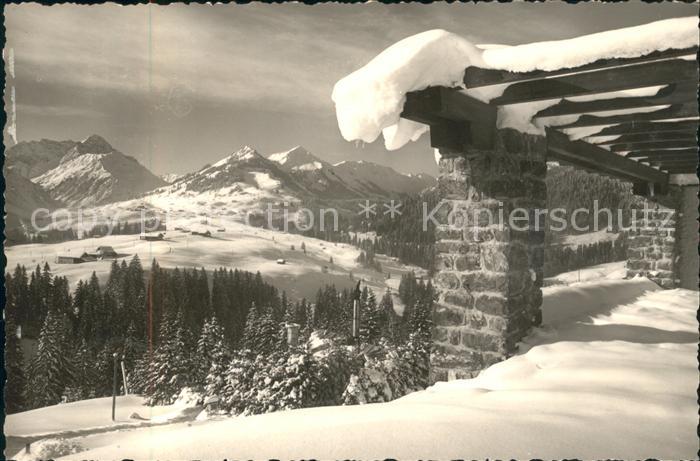 Riezlern Kleinwalsertal Vorarlberg Blick von der Kurklinik Dr Backer