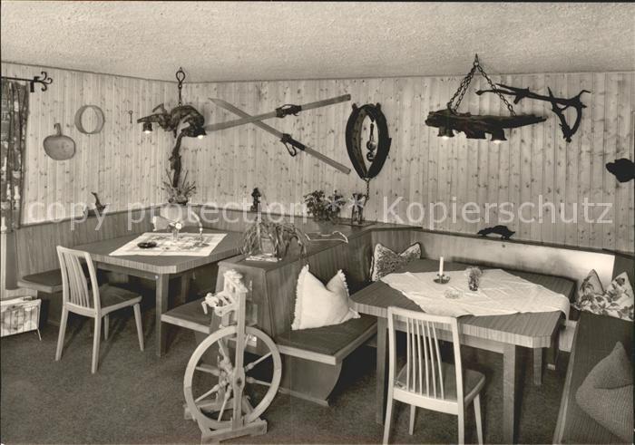 Schwende Riezlern Kleinwalsertal Gaestehaus Koenig Gastraum