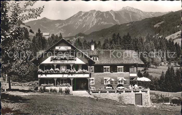 Riezlern Kleinwalsertal Vorarlberg Cafe Pension Bergblick Rubihorn