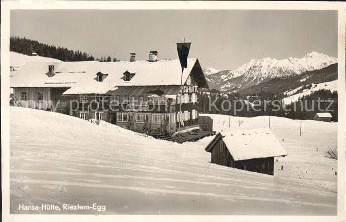 Riezlern Kleinwalsertal Vorarlberg Hansa-Hütte Riezlern-Egg