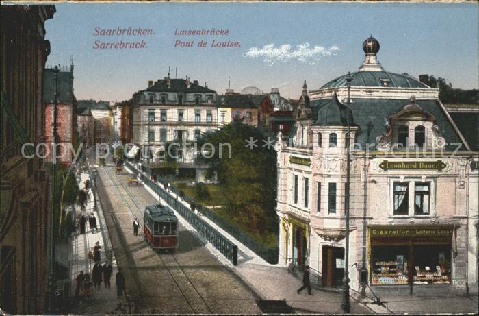 SAARBRueCKEN Saarland Luisenbruecke Strassenbahn