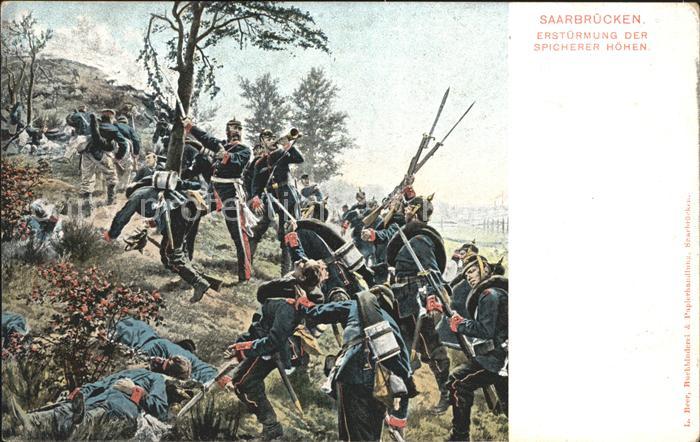 SAARBRueCKEN Saarland Erstuermung Spicherer Hoehen Soldaten