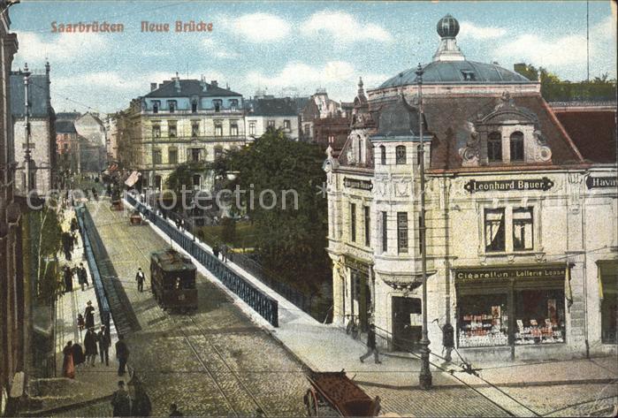 SAARBRueCKEN Saarland Neue Bruecke Strassenbahn