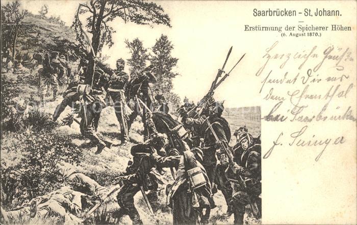 St Johann Saarbruecken Erstuermung Spicherer Hoehen Soldaten