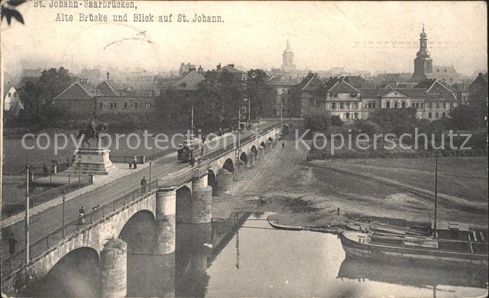 St Johann Saarbruecken Alte Bruecke Strassenbahn