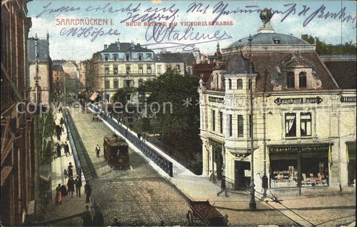 SAARBRueCKEN Saarland Neue Bruecke Victoria Strasse Stassenbahn