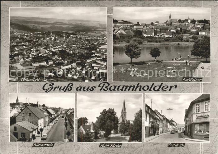 Baumholder Nahe Alleestrasse Kath. Kirche Poststrasse Weiher